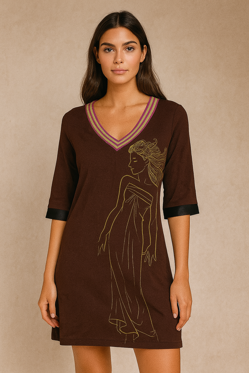 Hild Rief, Bell Maiden Dress Brown
