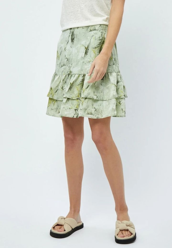 Minus, Marisola Short Skirt – Green Mint Stripe