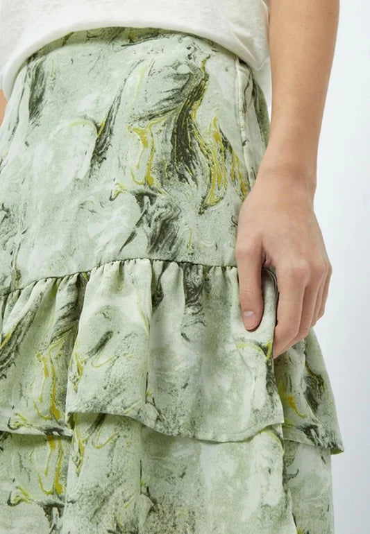 Minus, Marisola Short Skirt – Green Mint Stripe